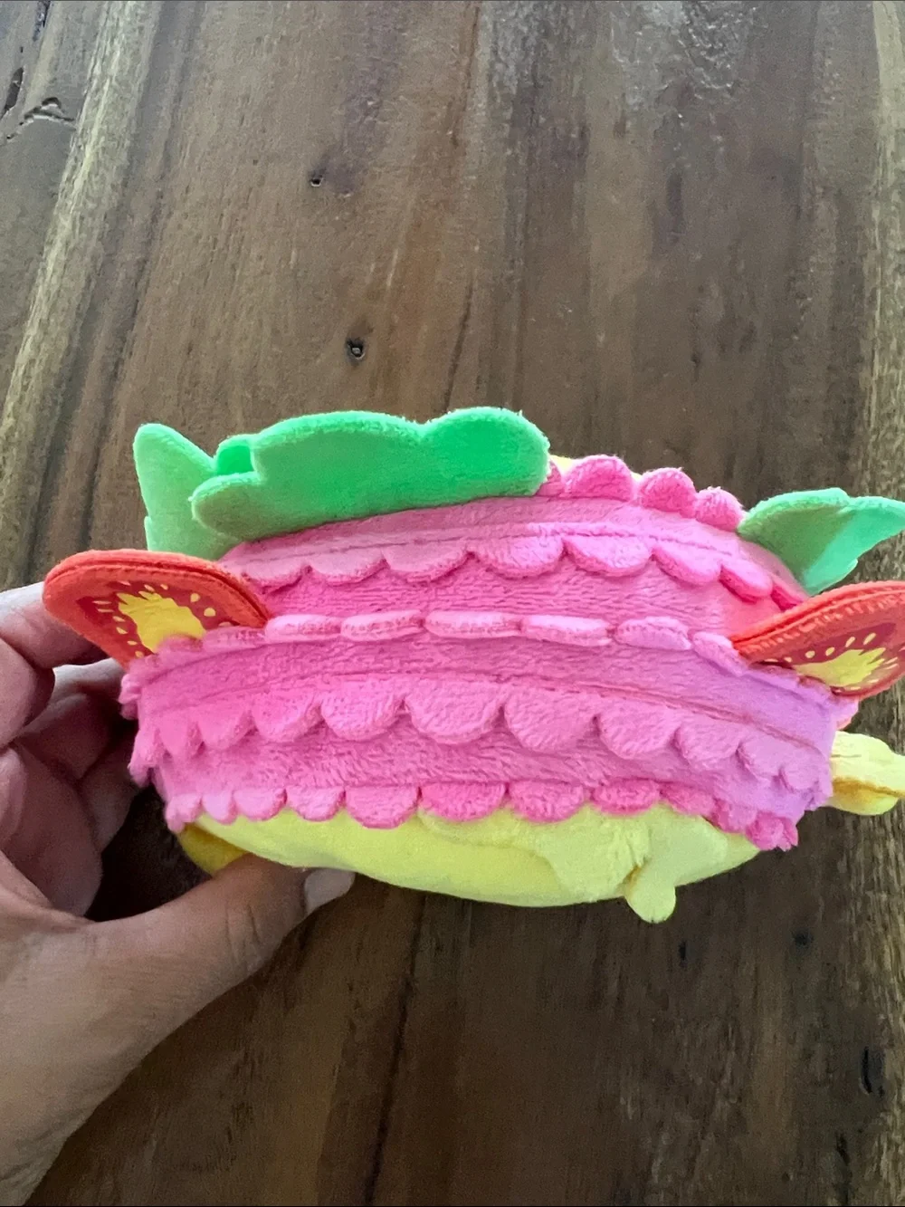 Shopkins Yellow Taco Plush with Pink Trim and Orange Details
